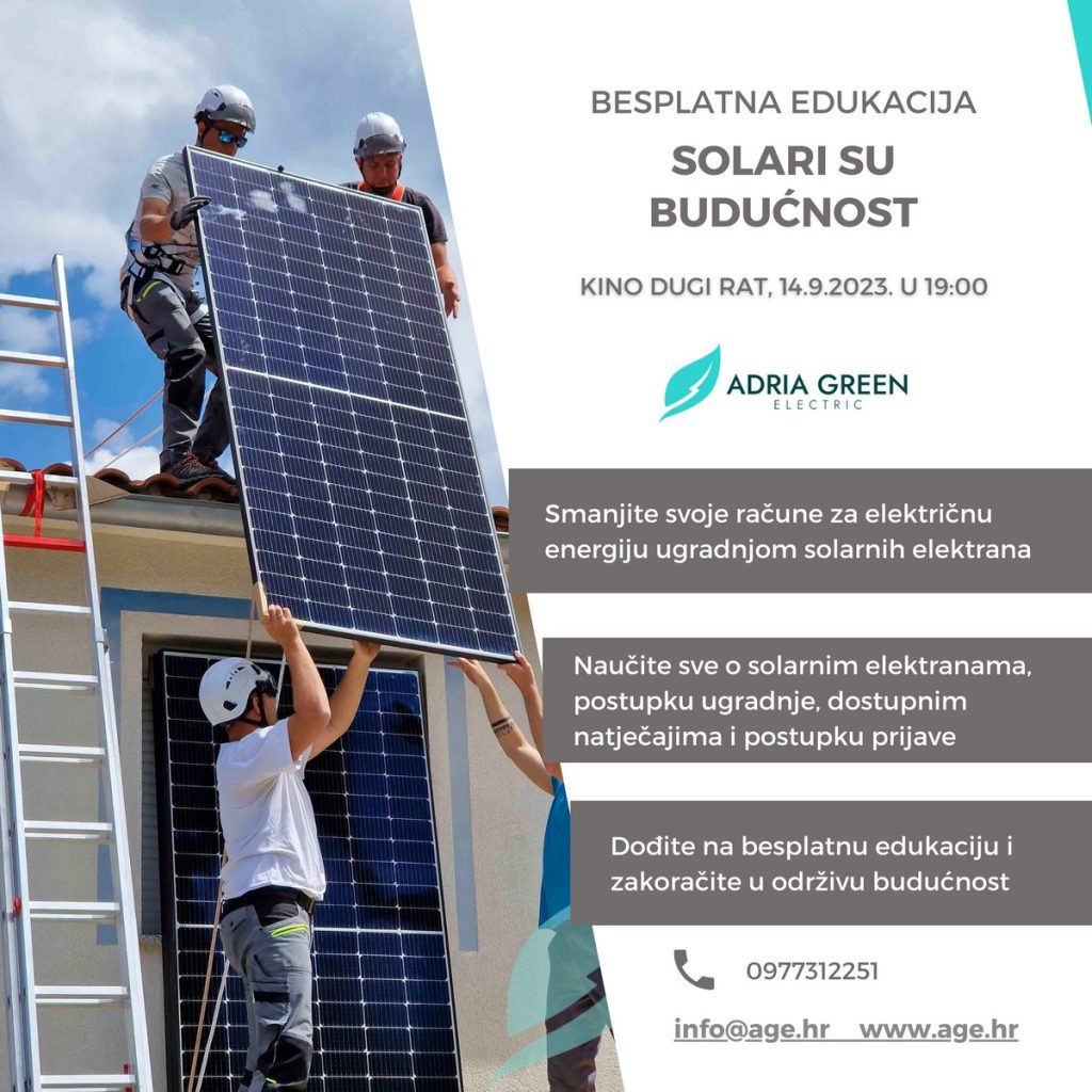 Besplatna edukacija o obnovljivim izvorima energije