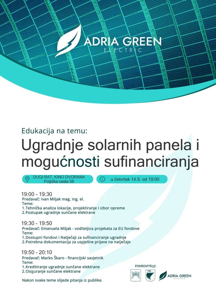 Besplatna edukacija o obnovljivim izvorima energije